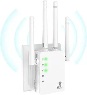 Extender 1200Mbps Dual Band WAN LAN Port, Through Wall Amplifier Internetfor Stable and Strong Coverage