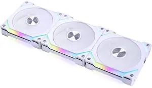Lian Li UNI Fan SL V2 RGB Revolutionized Daisy-Chain ARGB Fan 120mm Triple Pack White SL120V2-3W