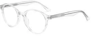 ANRRI Retro Round Blue Light Blocking Glasses Women Men Computer Eyeglasses Anti Blue Light Glasses with Anti Eyestrain & UV Glare for Gaming Clear Frame