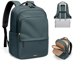 GOLF SUPAGS Multifunctional Laptop Backpack for Work Travel Leisure Water-Resistant Multiple Compartments Business Backpack for Women Fits 15.6 Inch Notebook (Atrovirens)