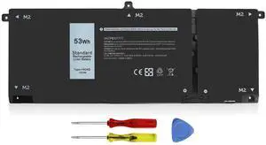 ZAYAUPVL H5CKD 53Wh Battery Replacement for Dell Inspiron 5300 5301 5401 5402 5408 5409 5501 5502 5508 5509,Inspiron 5400 5406 7405 7300 7306 7500 7506 2-in-1 Silver Latitude 3410 3510 Vostro 5502 15V