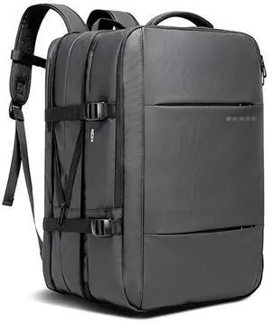 FANDARE Travel Backpacks Business Backpack Flight Approved Carry On Backpacks with USB Charging Port 17-inch Laptop Backpack for International Travel Bag Weekender Luggage Backpack for Men Women Gray