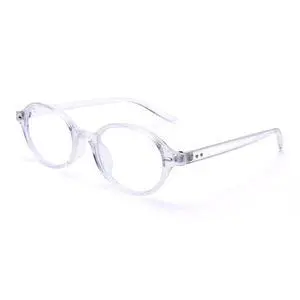SCVGVER Oval Blue Light Glasses, Clear Trendy Cute Blue Light Glasses for Women, Office Siren Blue Light Computer Glasses(Transparent)