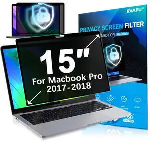 RVAPU for Macbook Pro 15 Inch Privacy Screen Protector Removable Anti Peeping Anti Blue Light Glare Privacy Filter Shield for Mac 15.4 Inch (2016-2019) Laptop