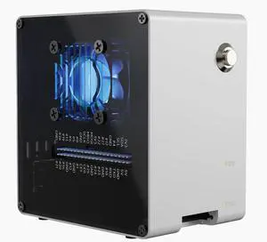 Pironman 5-Mini NVMe M.2 SSD PCIe Mini PC Case for Raspberry Pi 5 2/4/8/16GB Hailo-8L AI Accelerator with PWM Active Cooler+RGB Fan, Safe Shutdown, RGB Effect, Stylish Design (RPI5 Not Included)