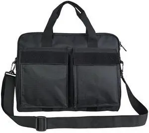 Hannibal Tactical Laptop Messenger Bag, Flyers Helmet Crossbody Briefcase with Shoulder Strap and Handle, Black