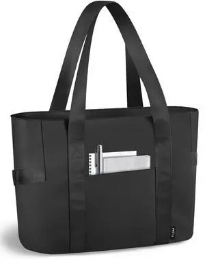 Prite Tote Bag for Women Weekender Bag with Laptop Compartment for Work Nurse Travel Gym(Black Large)