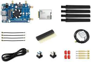 Waveshare SIM8262E-M2 5G HAT Compatible with Raspberry Pi Quad Antennas 5G NSA, Multi-Band, 5G/4G/3G Compatible Without Case