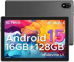 DOOGEE U10 Android 15 Tablet with 10 inch,16GB RAM + 128GB ROM (2TB TF), WiFi 6 Kid Tablets with 5060mAh, 3.5mm Jack,Widevine L1, 8MP + 5MP, BT 5.0,OTG
