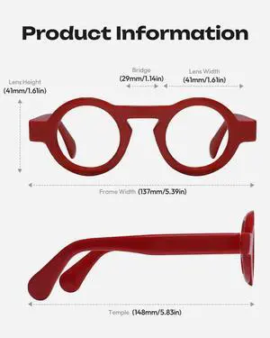 Blue Light Blocking Glasses - Anti Glare & Eyestrain, 99% Filter, Lightweight Acetate Frame for Gaming/Office/Reading