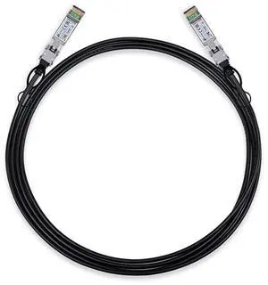 TP-Link TL-SM5220-3M | 3 Meter/ 10 Feet 10G SFP+ Direct Attach Cable (DAC) | Passive Twinax Cable | 10GBASE-CU SFP+ to SFP+ Connector | Plug and Play | LC Duplex Interface