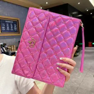 Full Cover Case for iPad 10th Generation 10.9" 2022,Glitter Sparkly Cute Girl Crown Bling Folio Stand Cover with Built-in Apple Pencil Holder and Multiple Viewing Angles Auto Wake/Sleep (Pink)