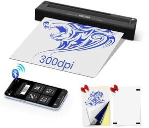 2026 New Tattoo Stencil Printer Machine for Tattoo Artists&Beginners,with 10 pcs Tattoo Transfer Paper and Folded Paper,Compatible with Phone/Pc,Thermal Portable Bluetooth Inkless Wireless Printer