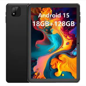 Paaxoo Android Tablet, 10.1 inch Android 15 Tablets 18 (6+12 GB RAM 128GB ROM, 1280x800 IPS HD Touchscreen,6000mAh Battery, Bluetooth, 2MP+5MP Dual Camera, GMS, WiFi (Black)