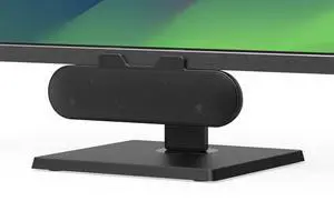 Computer Speakers for Desktop PC Monitor, External Speakers for Laptop, USB-Powered, Plug-n-Play, Wired, Clip-On, Small Computer Soundbar for PC, with Loud Sound, Rich Bass, G-Sensor, USB-C Adapter