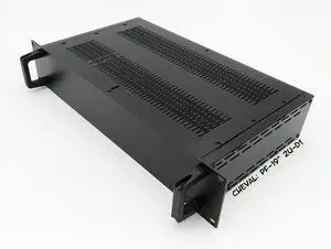 Full Aluminum DIY Multipurpose Box Electronic Enclosure Rack Mount 19" 2U-D1 (Cabinet Size (mm.): Width 425 mm. x Height 83.1 mm. x Long 245 mm.) Flat Pack with 1 Pair Aluminum Mount bar.