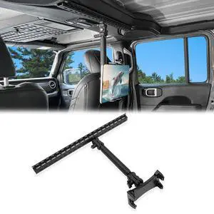 OUGEDRIVE Tablet Mount for JL JT,Rear Seat Ipad Mount/Phone Holder Compatible with 2018-2023 Jeep Wrangler JL JLU & Gladiator JT&4XE for iPad Pro Air Mini/Galaxy Tab/Kindle Fire HD/Switch OLED