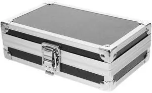Multipurpose Tool Mini Aluminum Case, 4.2inch Metal Briefcase with Lock, Hard Aluminum Carrying Case for Men, Universal Portable Tool Case for Laptop/Cosmetic/Instrument/DJ, Black