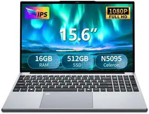 AVENKA Gaming Laptop,15.6 inch Laptop Computer, Laptops Celeron N5095 Processor, 16GB 512GB SSD FHD 1920 * 1080 Display 180 Angle Opening Fingerprint Unlock Backlit Keyboard Mini-HDMI