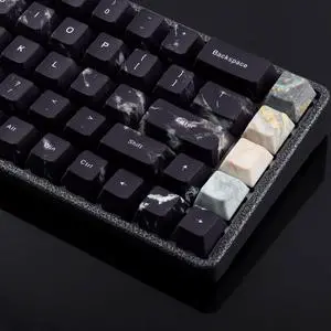 JOMKIZ Van Gogh Keycaps V3 PBT Side Print Shine-Through - The Starry Night Keycap Set, 128 Keys, Cherry Profile, Dye-Sublimation for Mechanical Keyboard (Starry Night Blue)