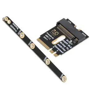 cablecc NGFF M.2 Key A+E to PCI-E 4.0 NVME M-Key with Bracket Extension Adapter for Laptop Mainboard SSD 2230 2280