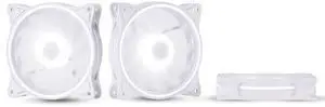 120mm White RGB PC Cooling Fans 3-Pack - Ultra Quiet High Airflow LED 12V Computer Case Fans with Triple Light Loops