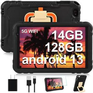2025 Tablet 10 inch Android 13 Tablets with 14GB RAM 128GB ROM, Octa-Core, 8000mAh, Drop-Proof Case, HD IPS Display, 5G+2.4G WiFi, Bluetooth 5.0, GPS, TF 1TB, Split Screen Support,Metal Body -Black 2025 Tablet 10 inch Android 13 Tablets with 14GB RAM 128GB ROM, Octa-Core, 8000mAh, Drop-Proof Case, HD IPS Display, 5G+2.4G WiFi, Bluetooth 5.0, GPS, TF 1TB, Split Screen Support,Metal Body -Black