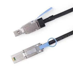 10Gtek SFF-8644 to SFF-8088 Mini SAS Cable, 6Gbps External Mini SAS HD to SAS 2.0 (26-Pin) for RAID/Server/Data Center, 100-Ohm, 0.5m/1.6ft