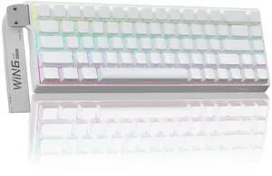 AULA WIN68 HE Mechanical Gaming Keyboard 60%, Hall Effect Magnetic Switch, Fast Trigger Mode Adjustable Actuation, 8000Hz Polling Rate, RGB Backlit, Wired White Keyboard for Laptop/PC Gamer