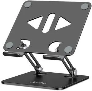 Aoviho Tablet Stand Holder for Desk, Adjustable Desktop Tablet Holder, Foldable Aluminum Tablet Mount for iPad pro 12.9, iPad Air Mini, Samsung Galaxy Tabs Z Fold Kindle Fire 4-12 inch, Black