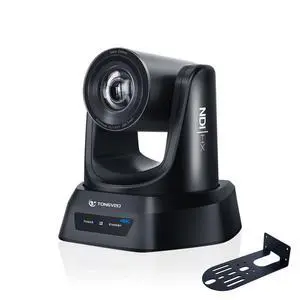 TONGVEO 4K NDI PTZ Camera AI Auto-Tracking 20X Optical Zoom HDMI IP Live Streaming SDI USB3.0 PoE LAN Supports for Church Worship Event Video Conference YouTube OBS vMix Zoom Teams and More