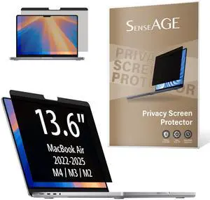 SenseAGE Magnetic Privacy Screen Filter for MacBook Air 13.6 inch (2022-2025, M2, M3, M4), Removable Laptop Privacy Screen Protector, Anti-Blue Light Glare, Compatible with MacBook Air 13.6"