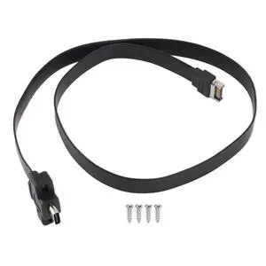 Jiawu Front Panel Header Extension Cable, 20Gbps USB 3.2 GEN 2x2 Type E 20Pin to Type C Cord, Motherboard Header Data Transfer Converter Cord with Panel Mount Screws, 0.5m / 1.64ft