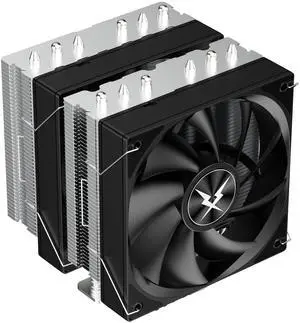 RUIX GT620 CPU Air Cooler, 6 Heat Pipes, Dual Tower, Dual 120mm PWM Fans, 220W TDP, for AMD AM4 AM5/Intel LGA 1851/1700/1200/115X, Black - No Light