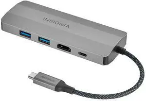 USB-C Multiport Adapter with HDMI 4K, DisplayPort, USB 3.0, SD/TF Card Reader, Ethernet, Compatible with MacBook, Laptop, Chromebook, Tablet, PC (7 Port)
