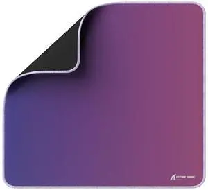 ATTACK SHARK CM03 Pro Gaming Mouse Pad for Esports Speed Waterproof Surface Stitched Edges and Anti-Slip Rubber Base Large Mouse mats Holographic Laminate 17.72 x 15.75 x 0.16 Gradual Purple