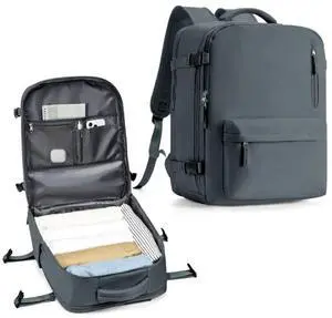 Large Travel Backpack Women,Carry On Backpack Flight Approved 18x14x8 inches Bag Spirit Airlines Personal ltem,College Sports Hiking Rucksack Laptop Blackpack mochila de viaje, Grey Blue