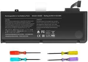 TREE.NB A1322 A1278 Laptop Battery for MacBook Pro 13 inch [2009 2010 2011 2012 Version]not for A1278 [2008 Version], 63.5Wh 10.95V Lithium Ion Battery