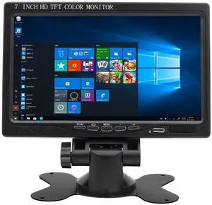 7 inch Small HDMI Monitor 1024x600 Resolution Small 1080P Portable IPS Monitor with Built-in Speakers HDMI VGA AV Input for Gaming CCTV Security Camera Raspberry Pi PC