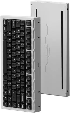 ZENT75-HE Aluminum 75% Wired Magnetic Keyboard, Gateron Jade Pro Switches, Hall Effect Keyboard with Adjustable Actuation, 0.01mm Rapid Trigger, 8000Hz Polling, 0.125ms Latency, RGB Backlit (White)