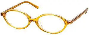 Trudycoti Acetate Blue Light Glasses for Women, Oval Glasses Frame Bluelight Glasses for Reading/Gaming/Computer/Screen Use (Yellow, Cat Eye)