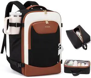 LOVEVOOK 50L Travel Backpack for Women Men, Large Carry on Backpacks for Airplanes TSA Personal Item Bags fits 17.3" Laptop, Weekender Essentials Airline Approved with 2 Packing Cubes