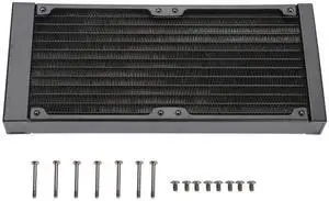 EBTOOLS Computer Water Cooling Systems 12 Tubes Heat Exchanger, G1/4 Thread Water Separator Radiator Computer Water Cooling Cooler Tube for PC CPU(240mm)