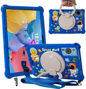 Kwamaz 10.1 inch Android Tablet Case for Callsky 10.1 inch Cpad 10/ROWT A10/Onn 10.1/ApoloSign EM101A/BYYBUO 10.1'',Blue