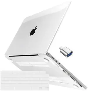 Batianda Compatible with New MacBook Air 13.6 inch Case 2025 2024 2022 Release with M4/M3/M2 Chip, Crystal Clear Plastic Protective Hard Shell Case Keyboard Cover, Crystal Clear