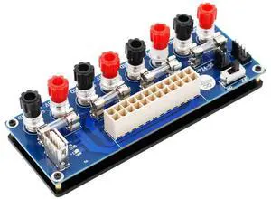 Upgrade Version 24 Pins Power Supply Breakout Adapter with USB 5V Port and Insulation Plastic Base (Blue)