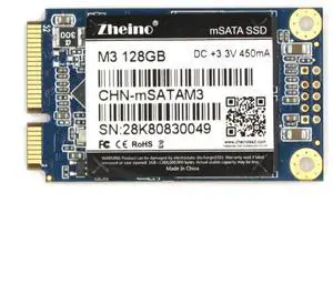Zheino mSATA SSD 128GB M3 Internal Mini SATA SSD Drive 3D Nand Flash Solid State Drive for Mini PC Notebooks Tablets PC