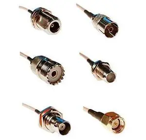RTL-SDR Blog SMA Male to SMA M, BNC F, Type N F, Type F F, UHF F, PAL F RG316 20cm Pigtail Adapters Kit