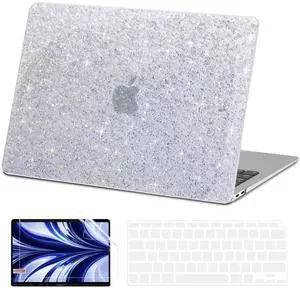 AKIT Compatible with MacBook Air 13 inch Case Sparkly 2022-2020 2019 2018 M1 A2337 A2179 A1932, Glossy Glitter [Anti-Cracking] Hard Shell Laptop Case Cover for MacBook Air 13.3 inch 2020, Colorful