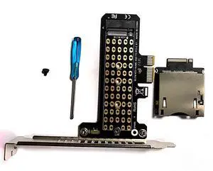 suckoo 2 in 1 PCI-E X1 to CFExpress Type-B Card Reader Adapter Card,NVME M-Key M.2 PCI-E 4.0 to CF Express Type-B High Speed Expansion Board Converter Adapter,Compatible with PCI-E X4 X8 X16